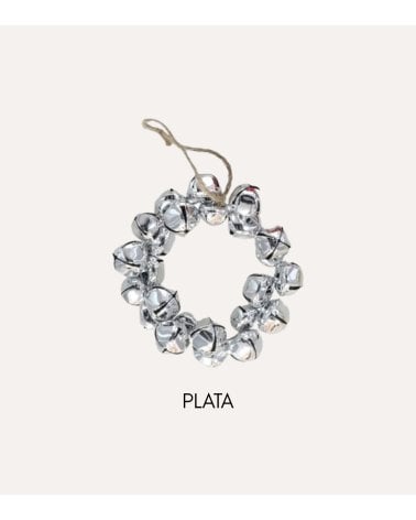 Colgante Corona de Cascabeles para Árbol Navideño