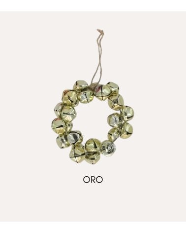 Colgante Corona de Cascabeles para Árbol Navideño