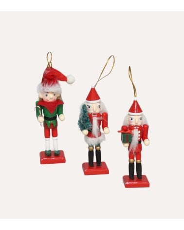 Colgante Soldadito Navideño Santa con Gorro para Árbol