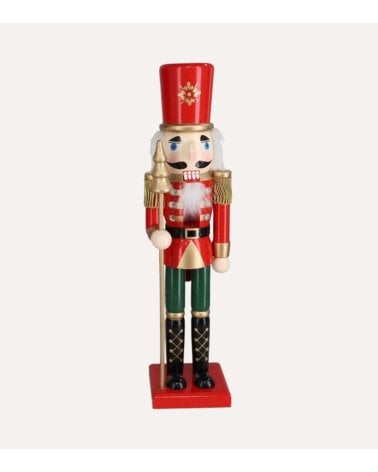 Figura Decorativa Soldadito Navideño Kaly Alto de Madera