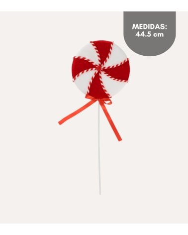 Rama Decorativa Piruleta Navideña para Árbol