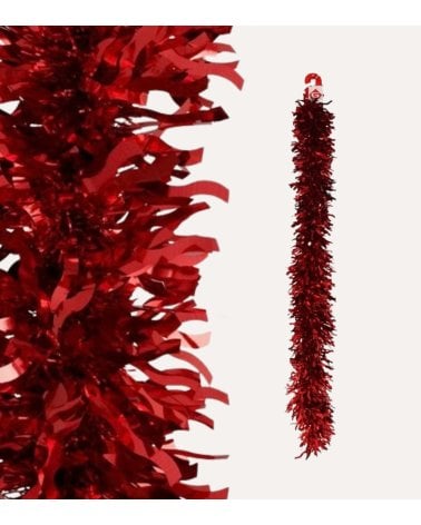 Boa Espumillón Tronquel Metalizado para Decoración Navideña