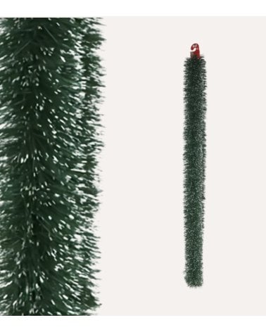 Boa Espumillón con Puntas Nevadas para Decoración Navideña