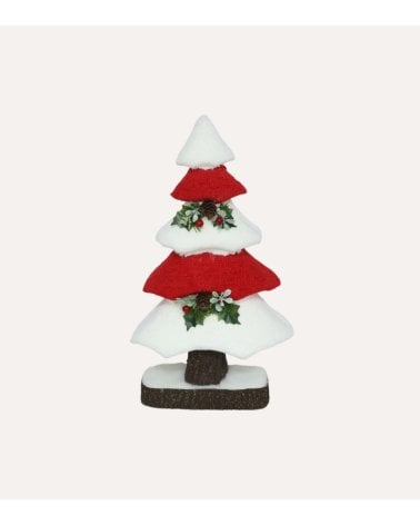 Figura Decorativa Mini Árbol Navideño Zaryh de Madera y Fieltro
