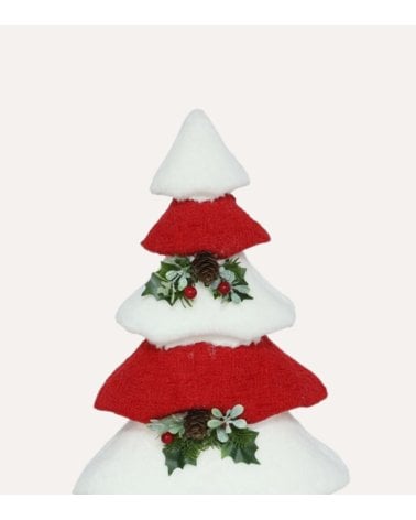 Figura Decorativa Mini Árbol Navideño Zaryh de Madera y Fieltro