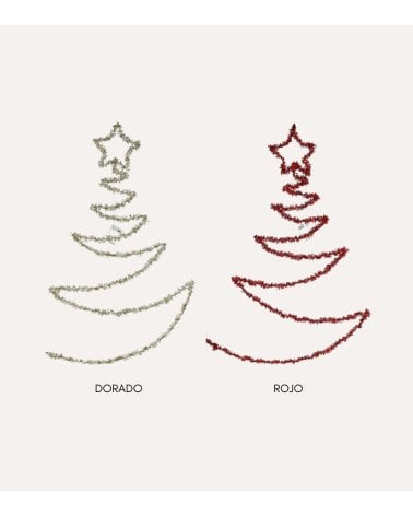 Decoración de Pared Árbol Navideño con Luces