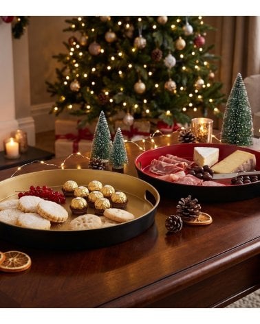 Bandeja Circular Viena para Mesa Navideña de Plástico