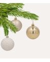 Set de 12 Bolas Brillantes y Rugosas para Árbol