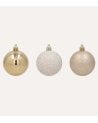 Set de 12 Bolas Brillantes y Rugosas para Árbol