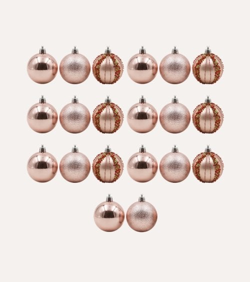 Set de 20 Bolas Perla para Árbol
