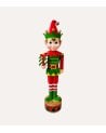 Figura Decorativa Elfo con Regalo Navideño de Poliresina