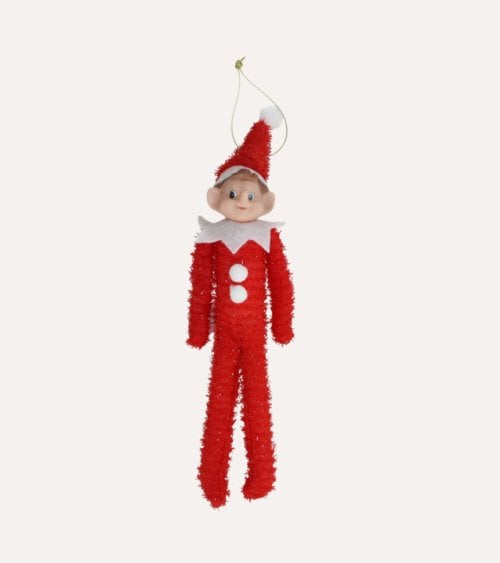 Colgante de Elfo Navideño Brillante para Árbol