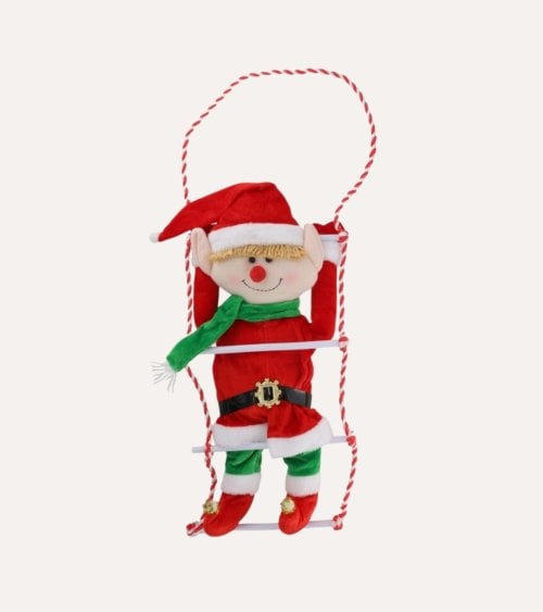 Colgante de Elfo Navideño en Escalera para Árbol