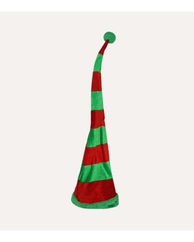 Gorro de Elfo Navideño con Rayas de Tejido