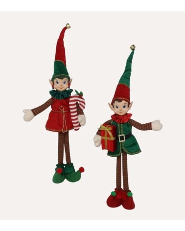Figura Decorativa de Muñeco Elfo Navideño