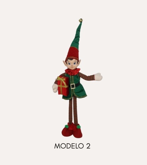 Figura Decorativa de Muñeco Elfo Navideño