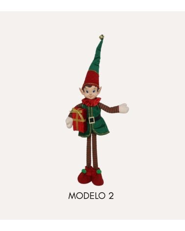 Figura Decorativa de Muñeco Elfo Navideño