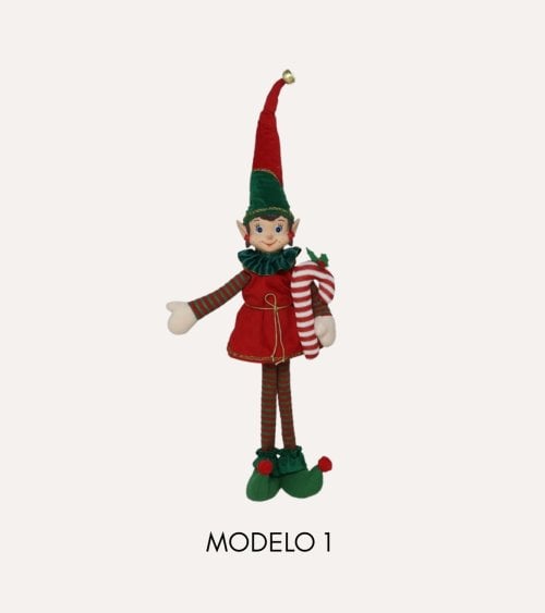 Figura Decorativa de Muñeco Elfo Navideño