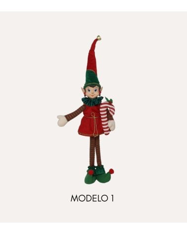 Figura Decorativa de Muñeco Elfo Navideño