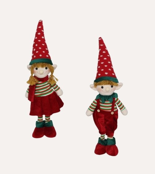 Figura Decorativa de Elfo Elvar Navideño