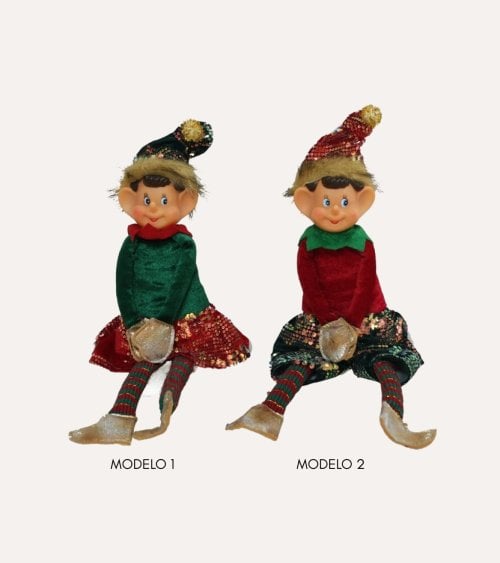 Figura Decorativo de Elfo con Lentejuelas