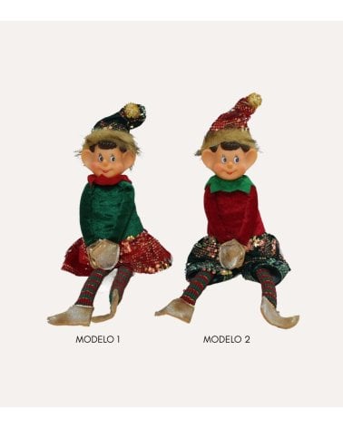 Figura Decorativo de Elfo con Lentejuelas