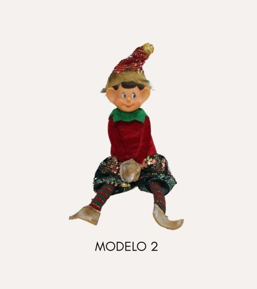Figura Decorativa de Elfo con Lentejuelas