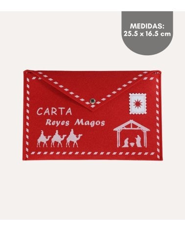 Sobre para Carta Reyes Magos de Fieltro