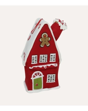 Figura Decorativa Casita de Jengibre Plegable con Luz
