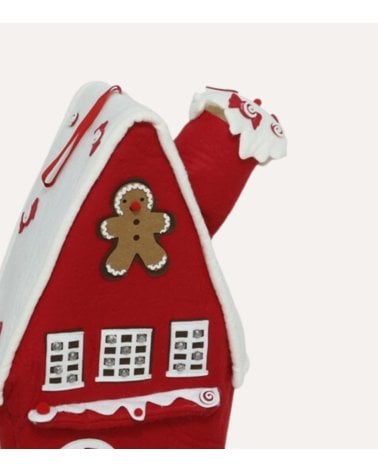 Figura Decorativa Casita de Jengibre Plegable con Luz