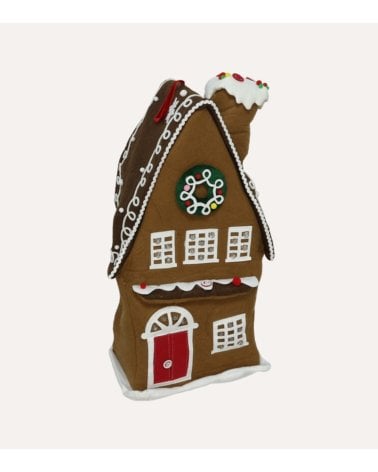 Figura Decorativa Casita de Jengibre Plegable con Luz