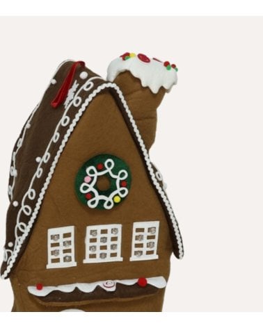 Figura Decorativa Casita de Jengibre Plegable con Luz