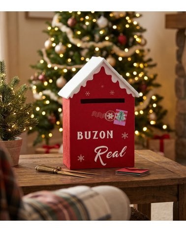 Buzón Decorativo para Cartas Navideñas con Fieltro