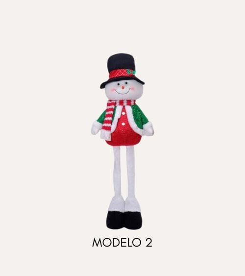 Figura Decorativa de Muñeco Navideño Flexible