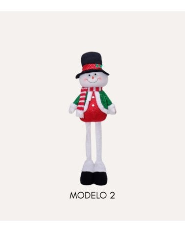 Figura Decorativa de Muñeco Navideño Flexible