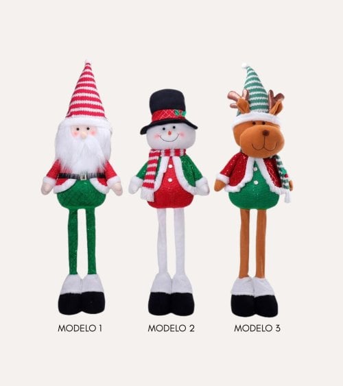Figura Decorativa de Muñeco Navideño Flexible