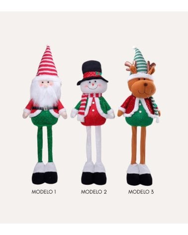Figura Decorativa de Muñeco Navideño Flexible