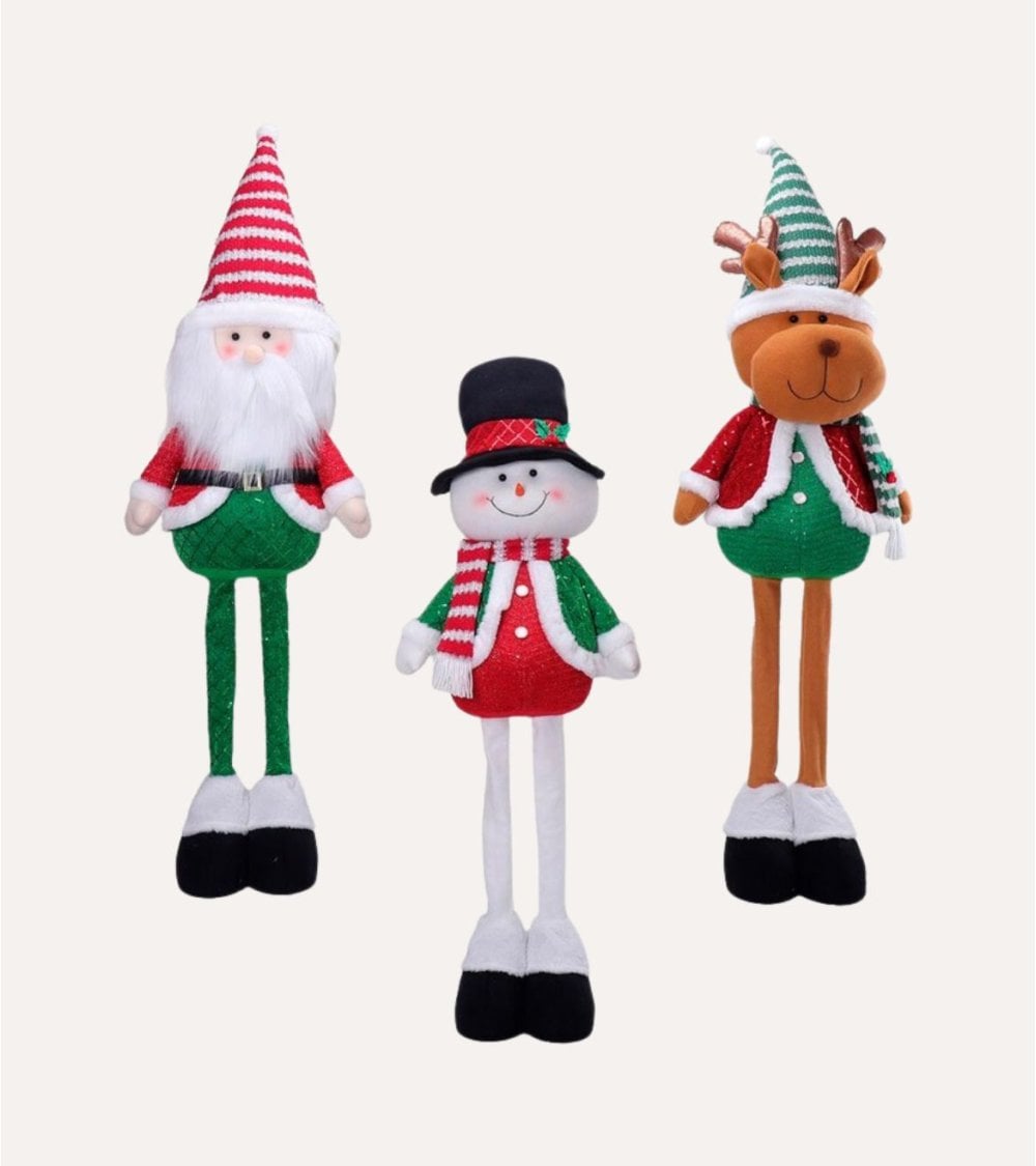 Figura Decorativa de Muñeco Navideño Flexible