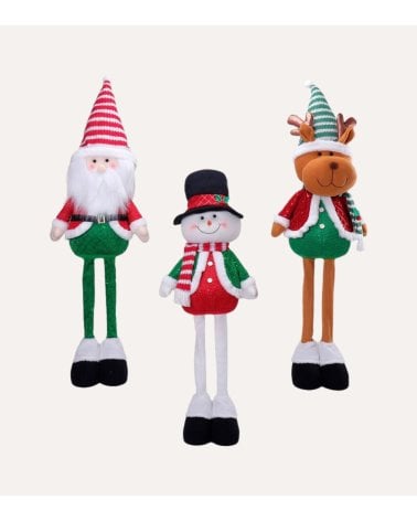 Figura Decorativa de Muñeco Navideño Flexible