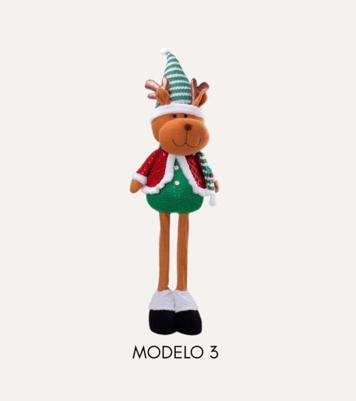 Figura Decorativa de Muñeco Navideño Flexible