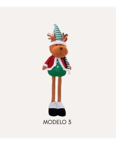 Figura Decorativa de Muñeco Navideño Flexible