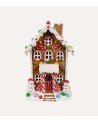 Figura Decorativa de Casa de Jengibre Navideña con Dulces