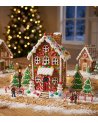 Figura Decorativa de Casa de Jengibre Navideña con Dulces