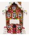 Figura Decorativa de Casa de Jengibre Navideña con Dulces