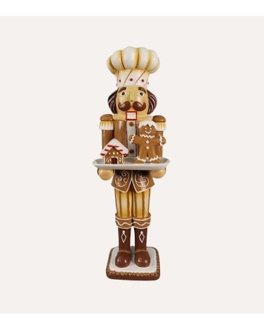 Figura Decorativa de Soldado Navideño con Bandeja