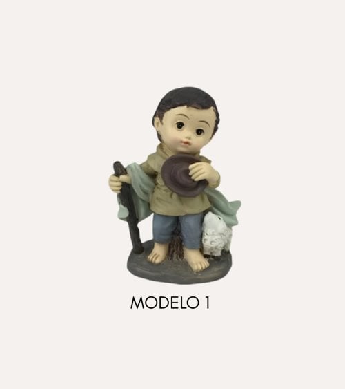 Figura de Niño con Animal para Belen Navideño