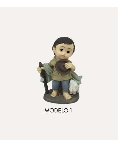 Figura de Niño con Animal para Belen Navideño