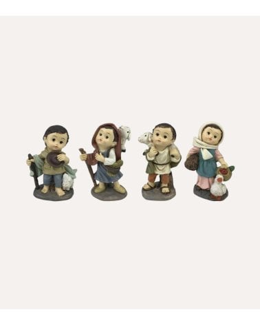 Figura de Niño con Animal para Belen Navideño
