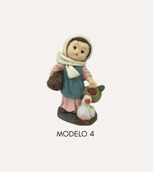 Figura de Niño con Animal para Belen Navideño