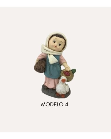 Figura de Niño con Animal para Belen Navideño